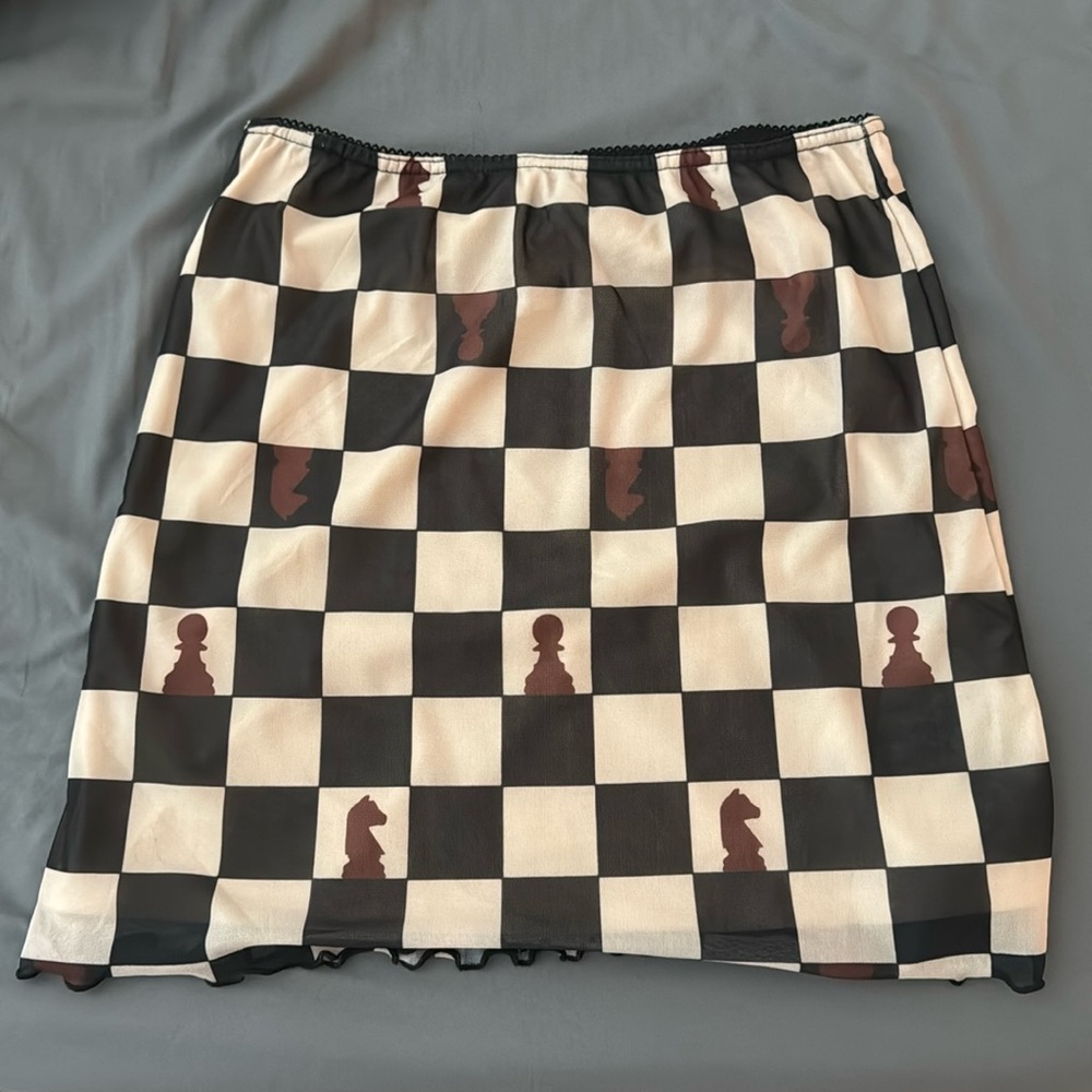Urban outfitters Chess Print Mini bodycon skirt